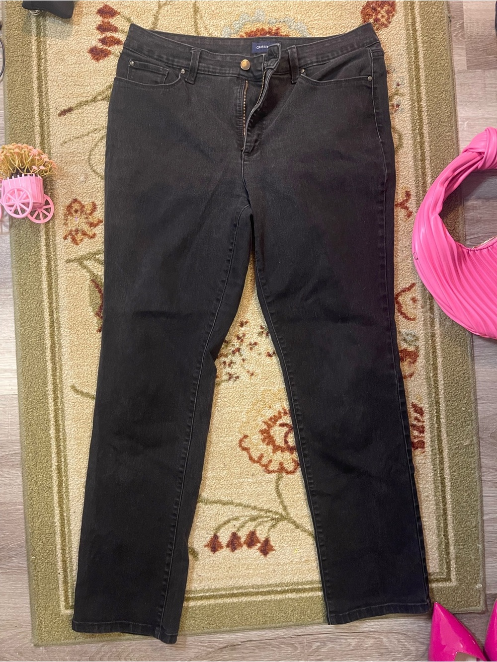Charter Club Black Women’s Straight-Leg Jeans